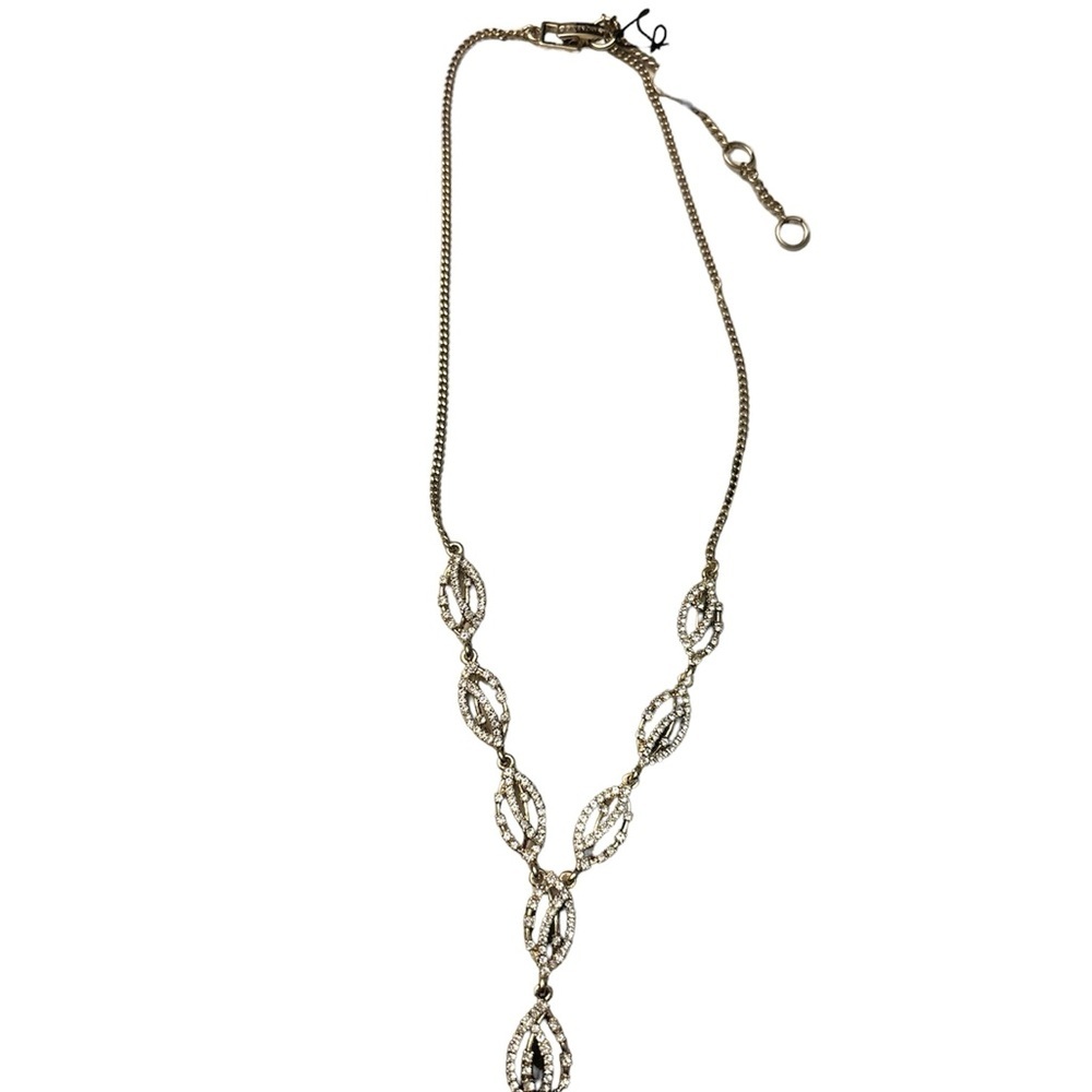 Givenchy Crystal Open Y Necklace Gold - Picture 4 of 6